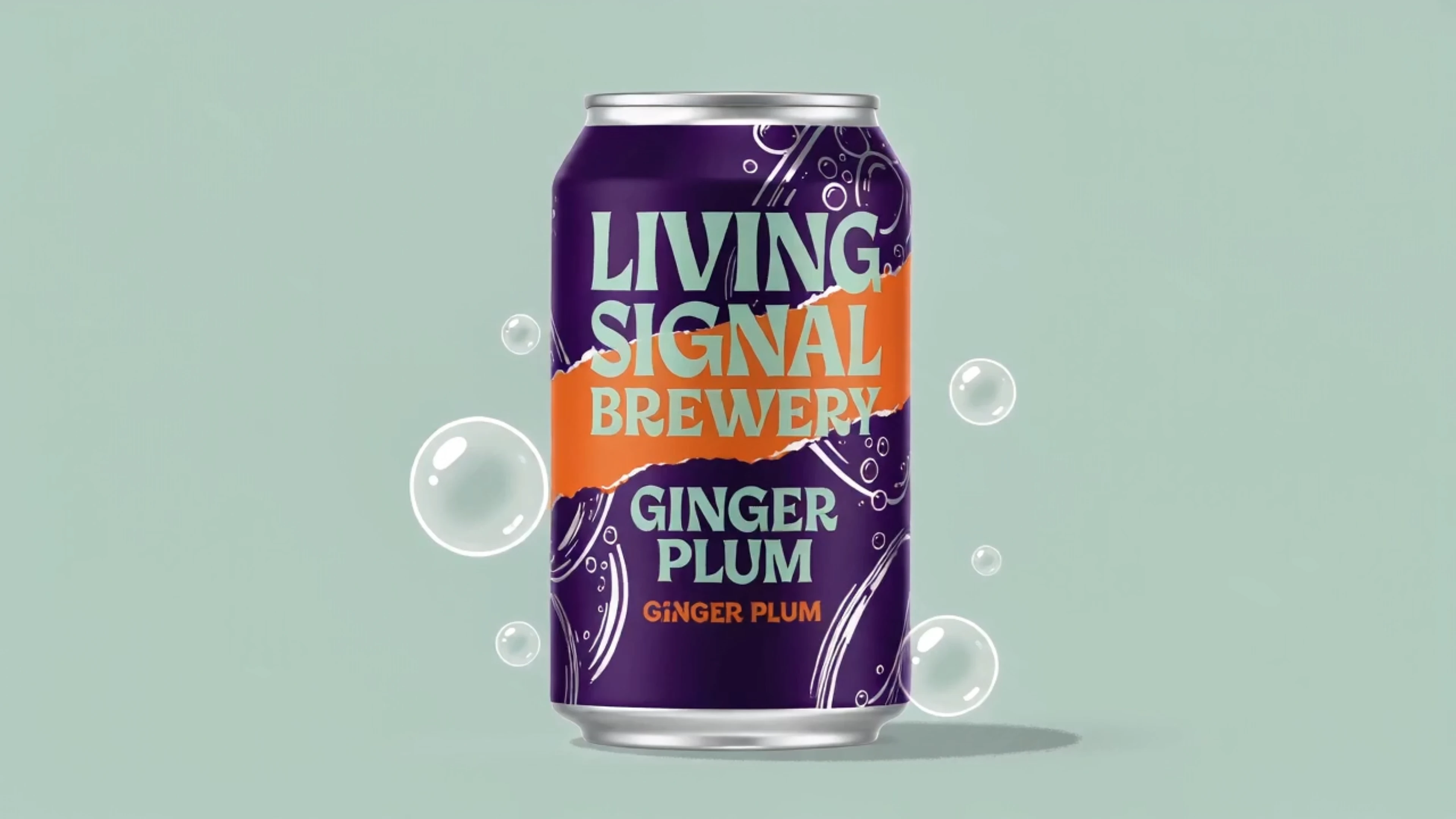 Ginger plum beverage can used as the starting image